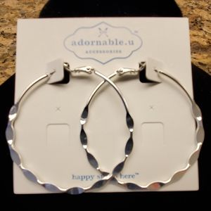 NWT Silver Hoops